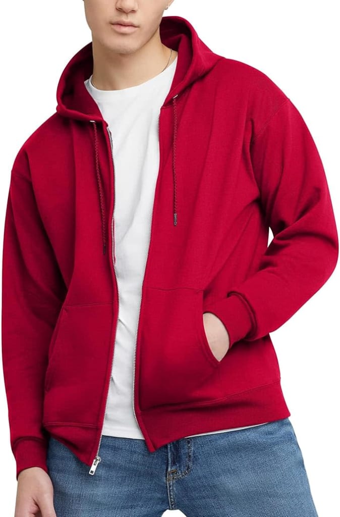 Hanes Men's Ecosmart Fleece Full-Zip Hoodie