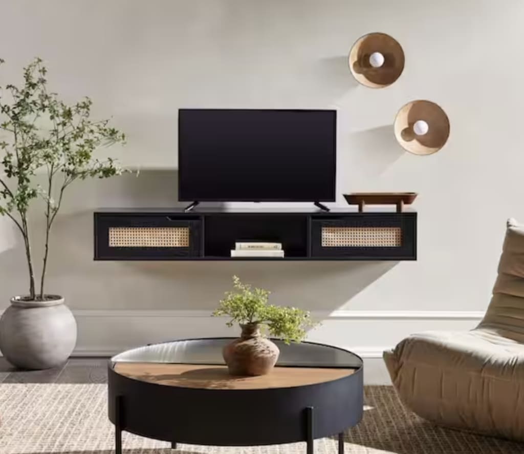 Welwick Designs 58" Modern Floating TV Stand 98 HD9717