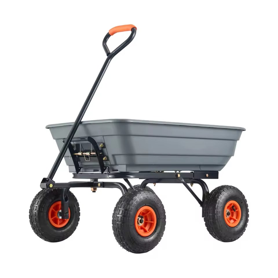 SucceBuy 2-in-1 600 lbs. Garden Dump Cart for $57 + free shipping