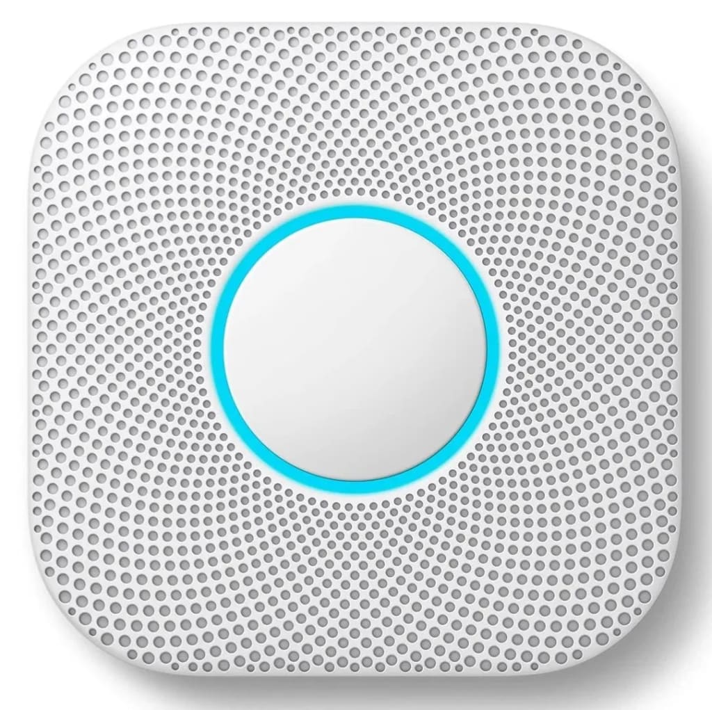 Open-box Google Nest Protect Smoke Alarm and Carbon Monoxide Detector