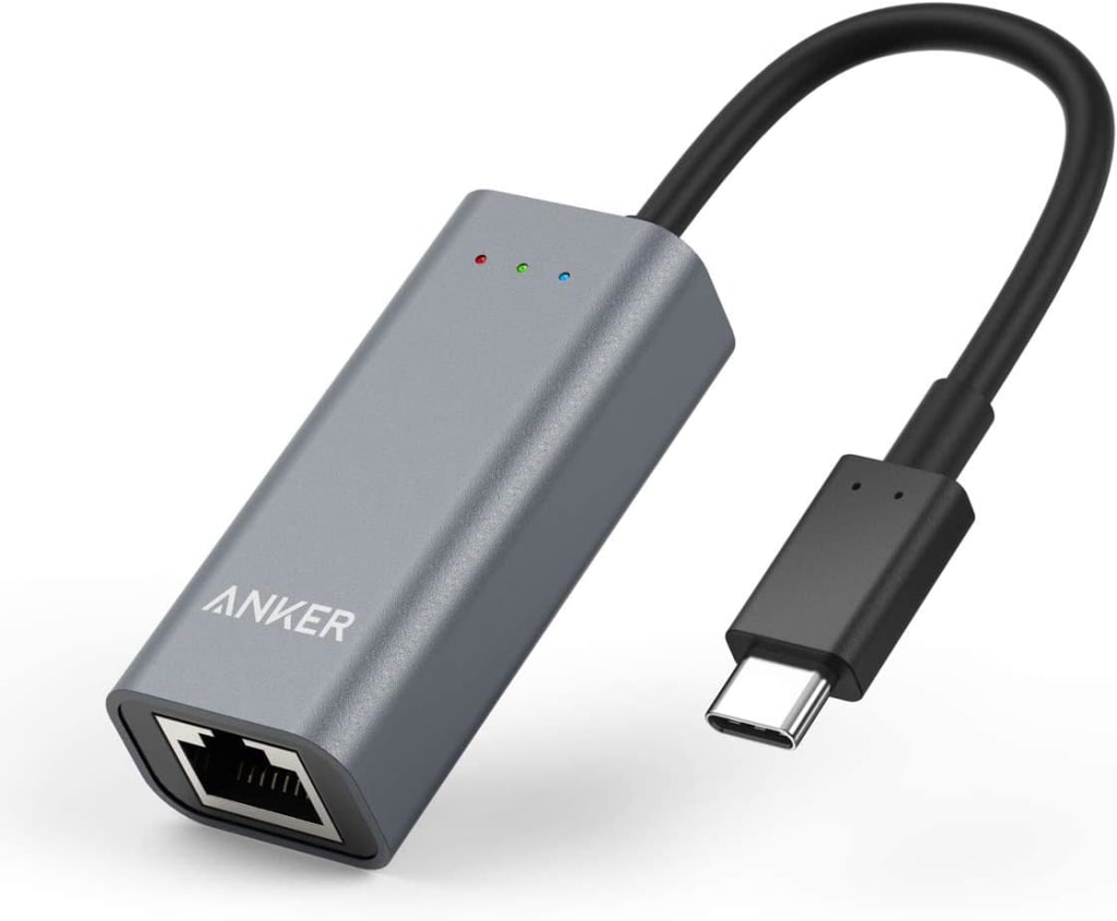 Anker USB-C to Ethernet Adapter 1-Gigabit Network Hub: $9.99
