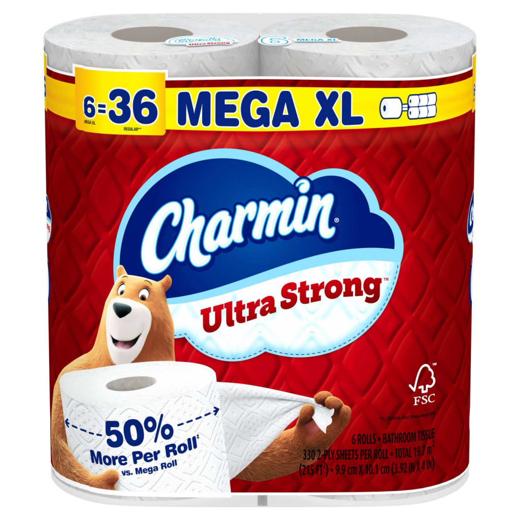 Charmin Ultra Strong Toilet Paper Mega XL Rolls 6-Pack