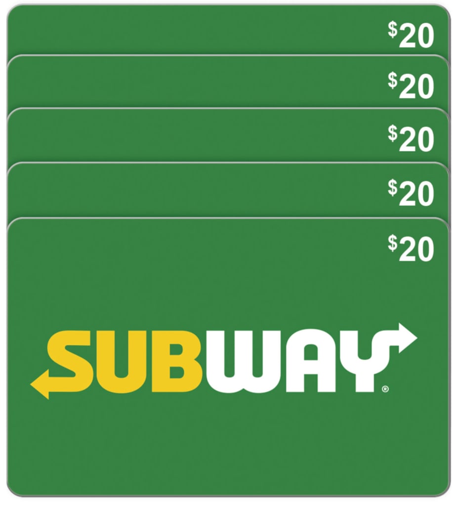 $100 Subway Gift Card
