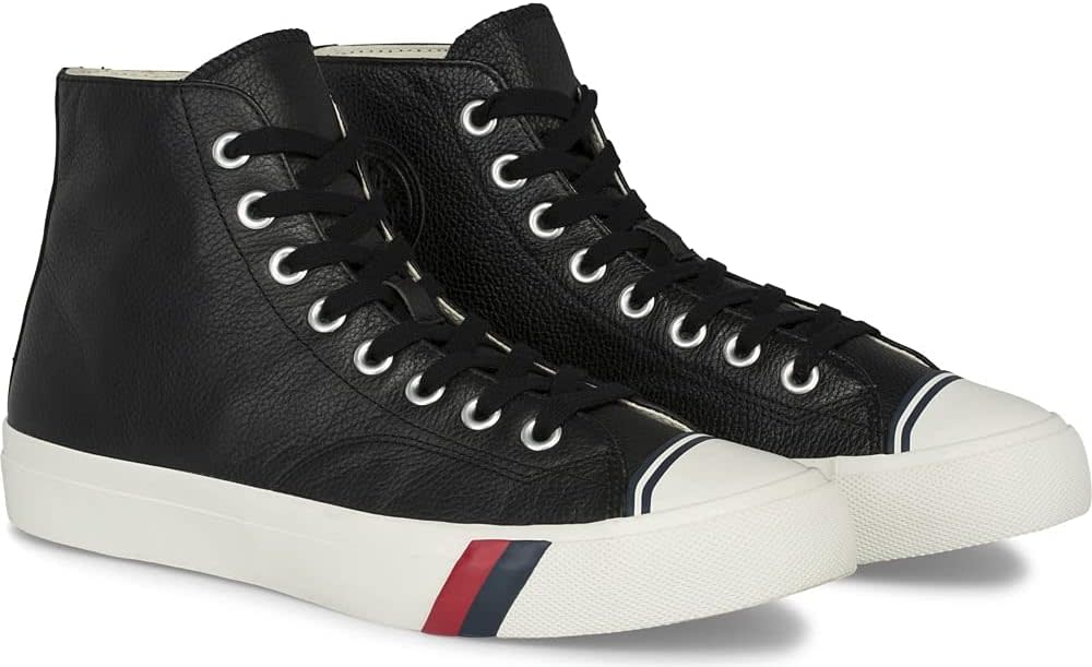 Keds Rhi5 Sneaker Uomo - Alta In Pelle, Stile Basket, Chiusura Con Lacci, Colori Blu E Rosso
