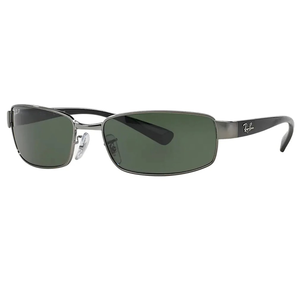 Ray-Ban Men's Polarized Rectangle Sport Sunglasses