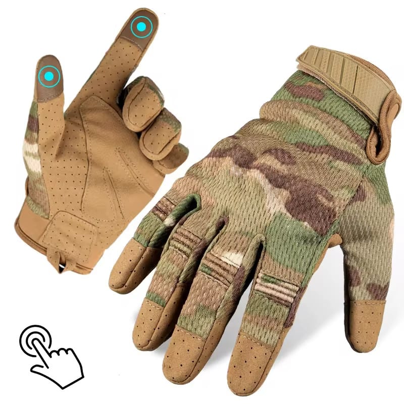 Touchscreen-Compatible Tactical Full Finger Gloves