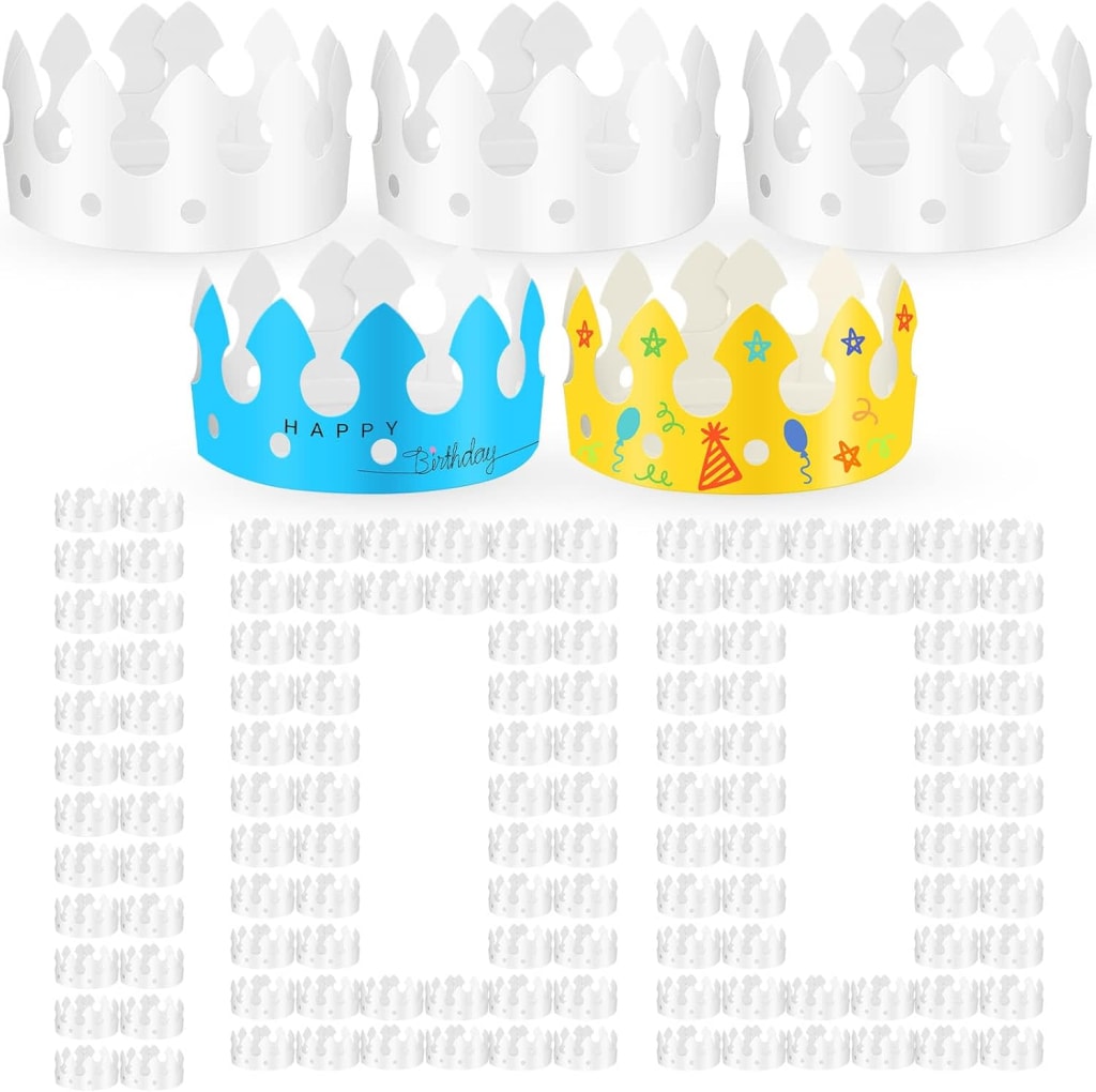 Paper Crowns 100-Pack at Amazon