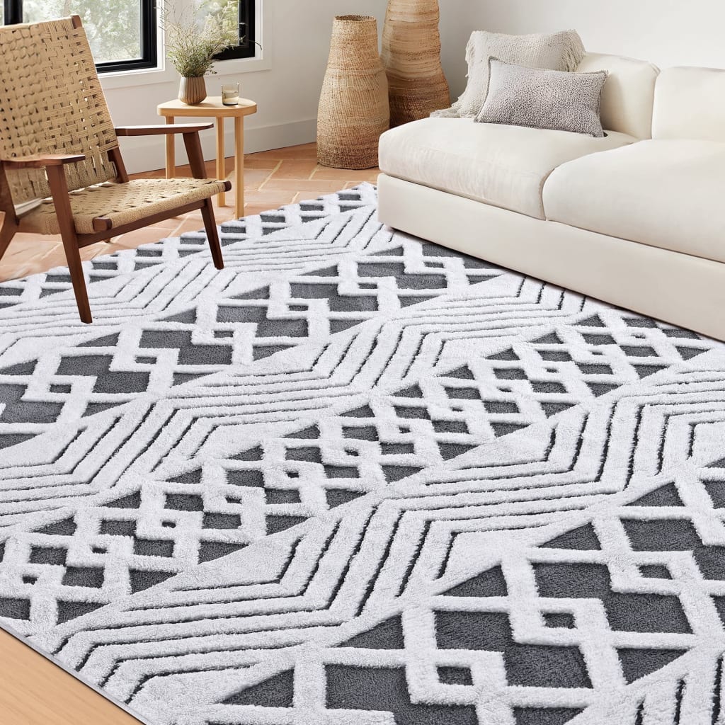 Nefoso 5x8-Foot Modern Geometric Area Rug for $19 + free shipping w/ $35