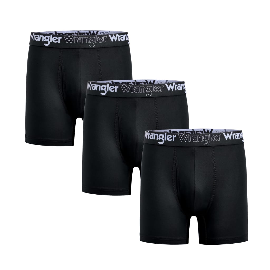 Wrangler Men's Lightweight Performance Stretch Boxer Briefs 3-Pack for $7 + free shipping w/ $35