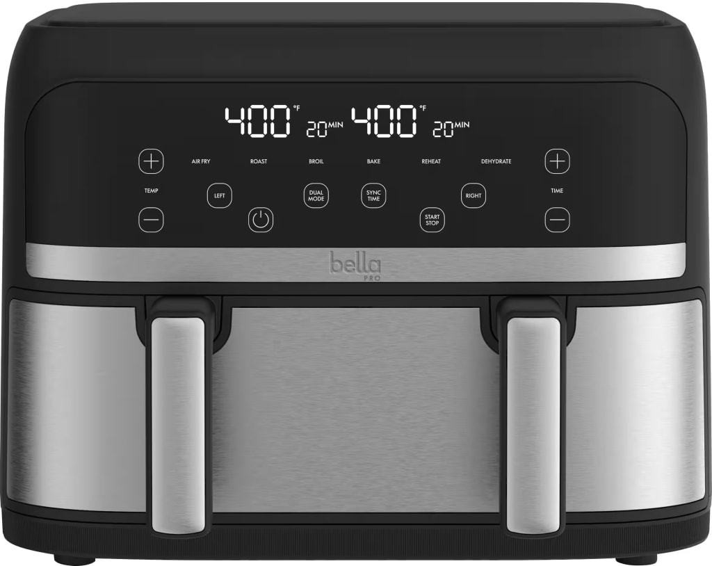 Bella Pro 4-Quart TriZone Touchscreen Air Fryer w/ Dual Flex Basket for $40 + free shipping