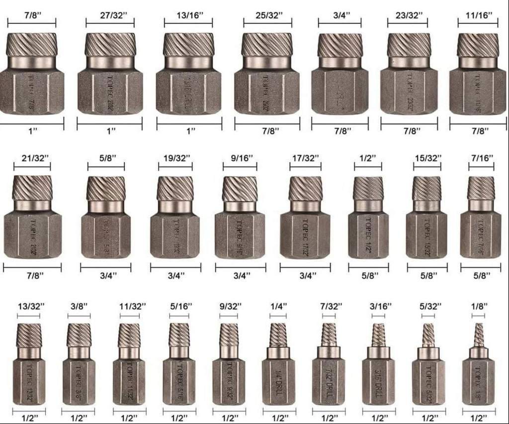 Maximum Extractor Set Topec 25-Piece Screw Extractor Set: $26