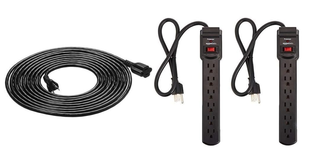 Sun Joe Verlängerungskabel 20 Fuß (ca. 6 M) Weiß - Robustes Vinylkabel Für Garten, Werkzeug & Beleuchtung