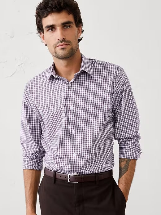 Banana Republic Factory Men's Athletic-Fit Dress Shirt for $19 in cart + free shipping w/ $50
