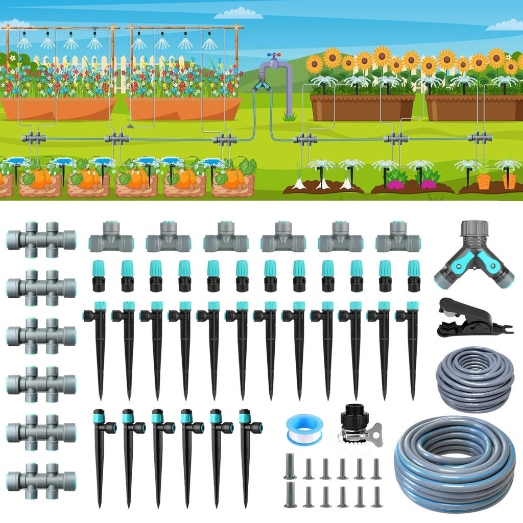230-Ft. Drip Irrigation System Kit w/ Quick Connect System