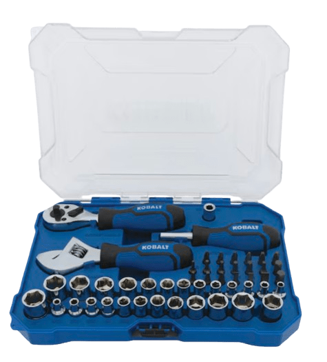 Kobalt 50-Piece SAE & Metric Mechanics Tool Set for $20 + free shipping w/ $35