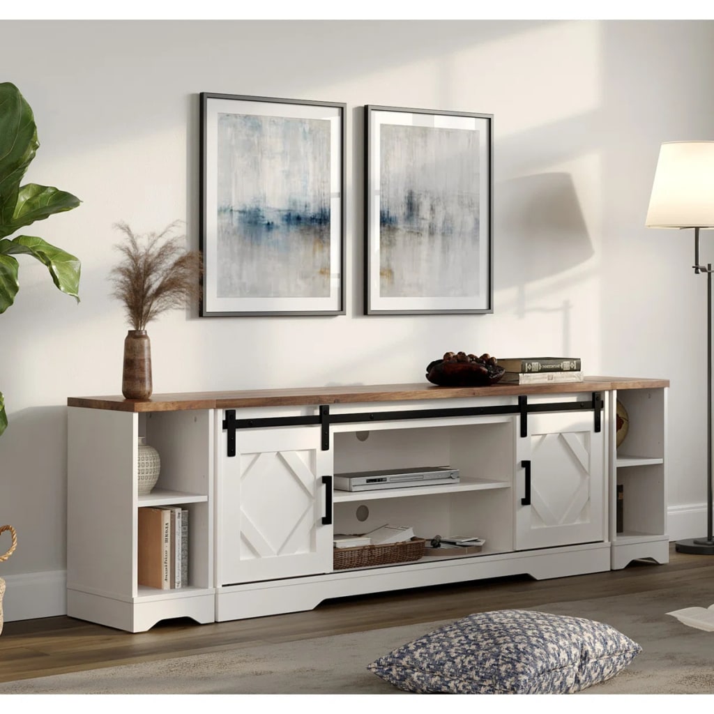Gracie Oaks Farmhouse TV Stands and Entertainment Centers at Wayfair