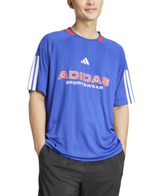 adidas Men's Nation Stripe Logo Jersey T-Shirt for $14 + free shipping w/ $25