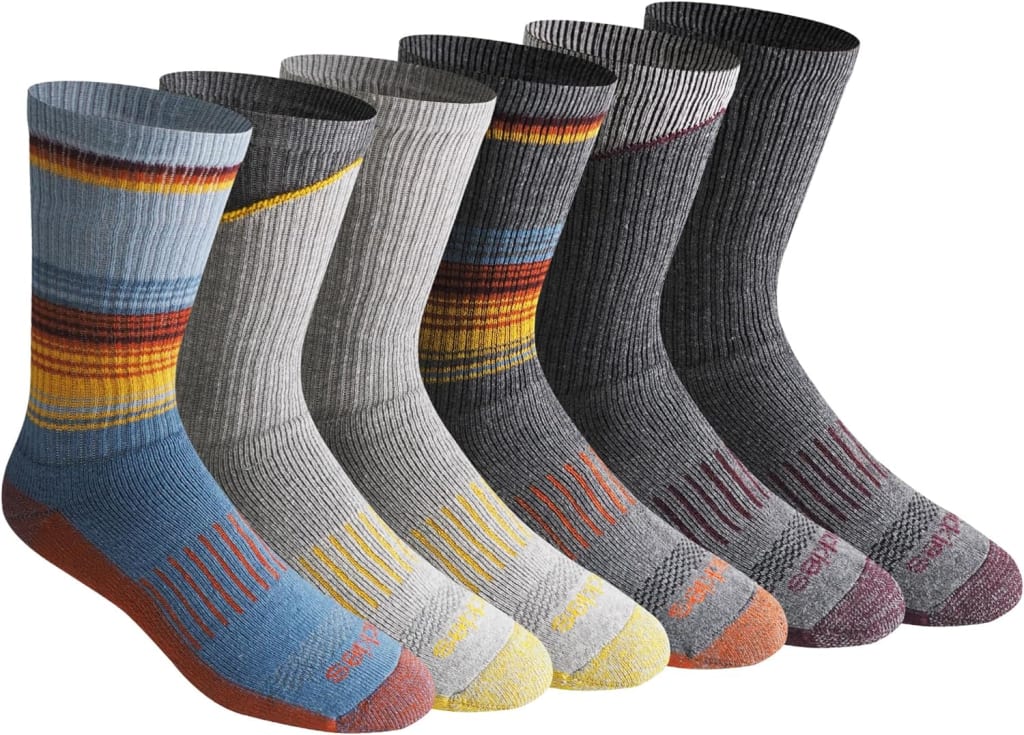 Dickies Men's Moisture Control Crew Socks 6-Pack