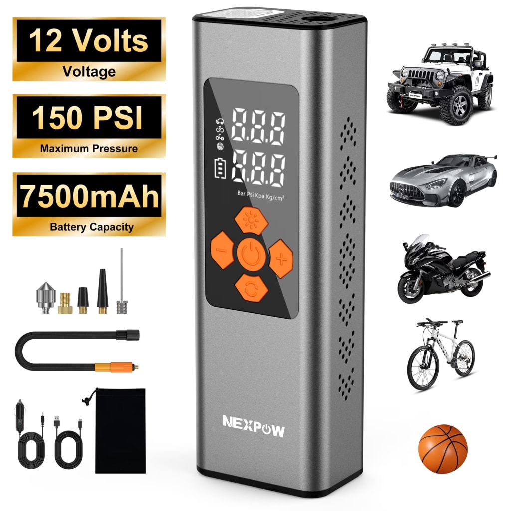 Nexpow Portable Air Compressor for $19 + free shipping w/ $35
