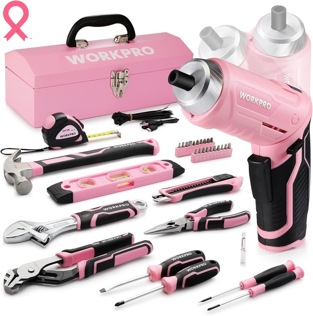 WorkPro 75-Piece Pink Tools Set: $35