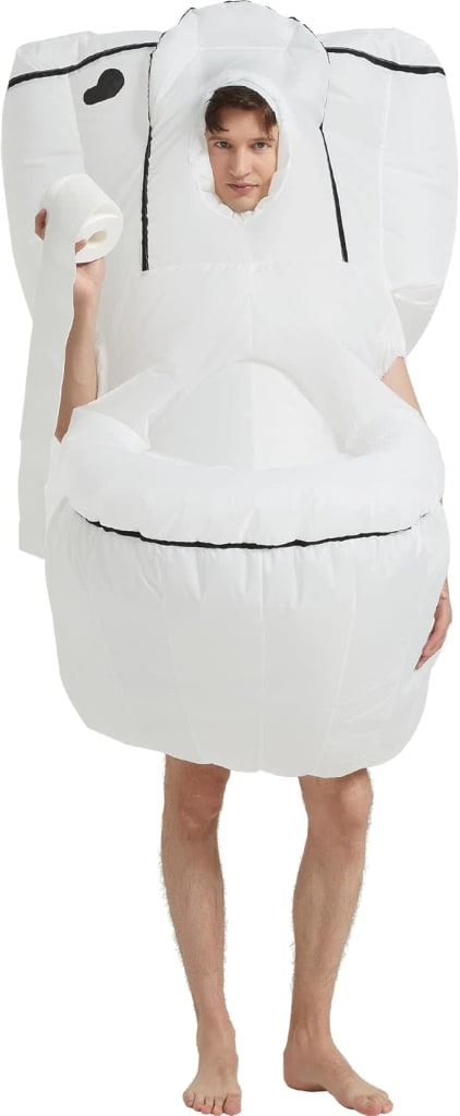 Inflatable Toilet Costume for Adults