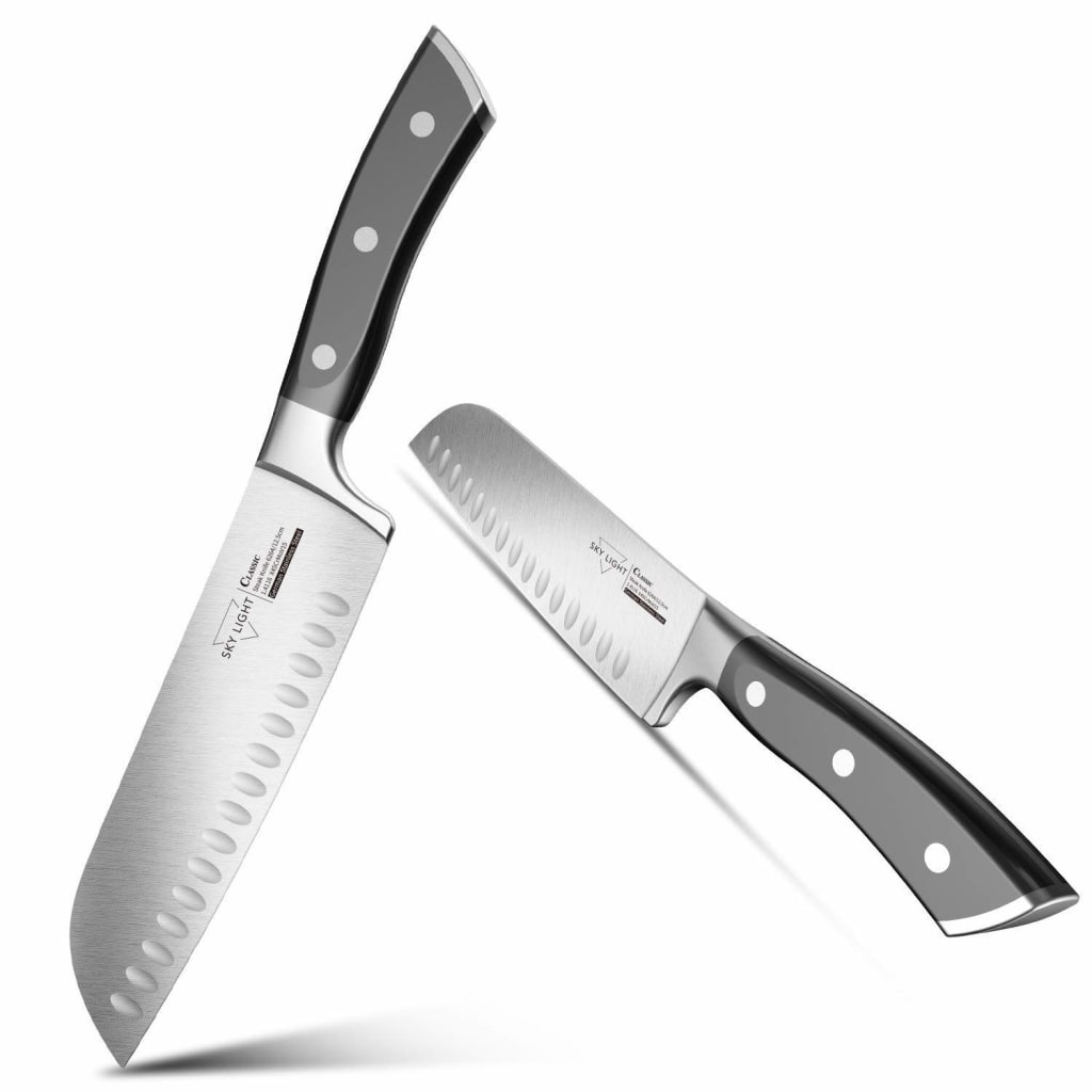 Skylight 7" Japanese Santoku Chef Knife for 12 C6617