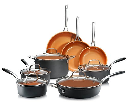 herstel Bijdrager worst Gotham Steel Pro Hard Anodized Pots and Pans 13 Piece Premium Cookware Set  with Ultimate Nonstick for $159 - 1838