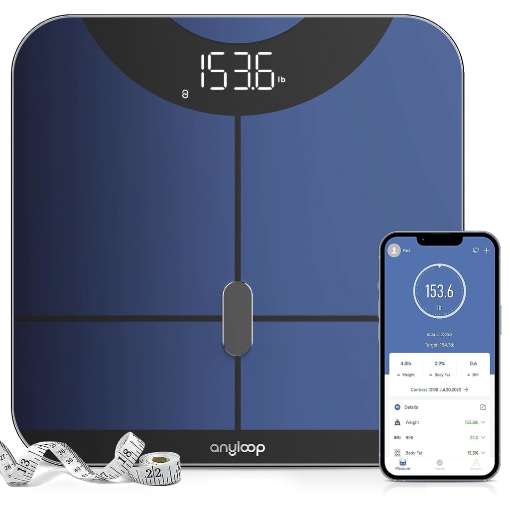 anyloop S3 Body Weight / Fat Percentage Smart Scale for 15 FI300WB