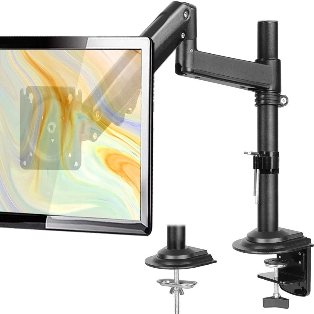 ErGear Dual Monitor Mount for 17″–32″ Screens, Max 22 lbs Each Arm,  Adjustable Dual Monitor Stand, Sturdy Dual Monitor Arm with 180° Swivel,  Tilt