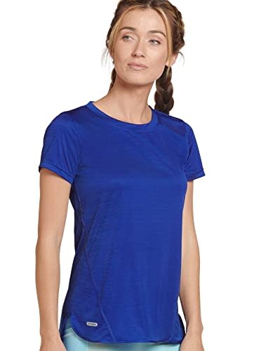 Jockey Women's Activewear Hi-lo Performance Tee, Sapphire Blue Heather 