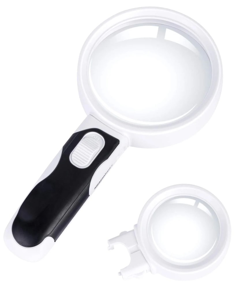 Amazon Basics 2-Lens Magnifying Glass for $4 - MF-02