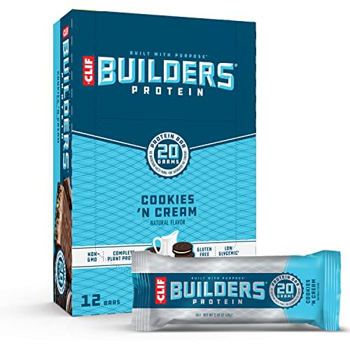Clif Bar CLIF BUILDERS Protein Bars Cookies and Cream 20g Protein
