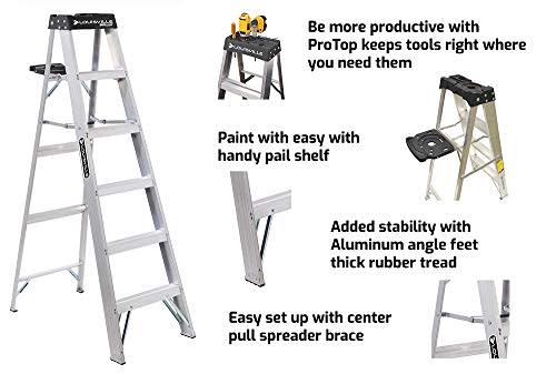 Louisville Ladder L-3016-08 300-Pound Duty Rating Fiberglass Stepladder,  8-Feet