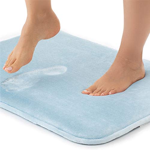Gorilla Grip Bath Rug 24x17, Thick Soft Absorbent Chenille, Rubber Bac