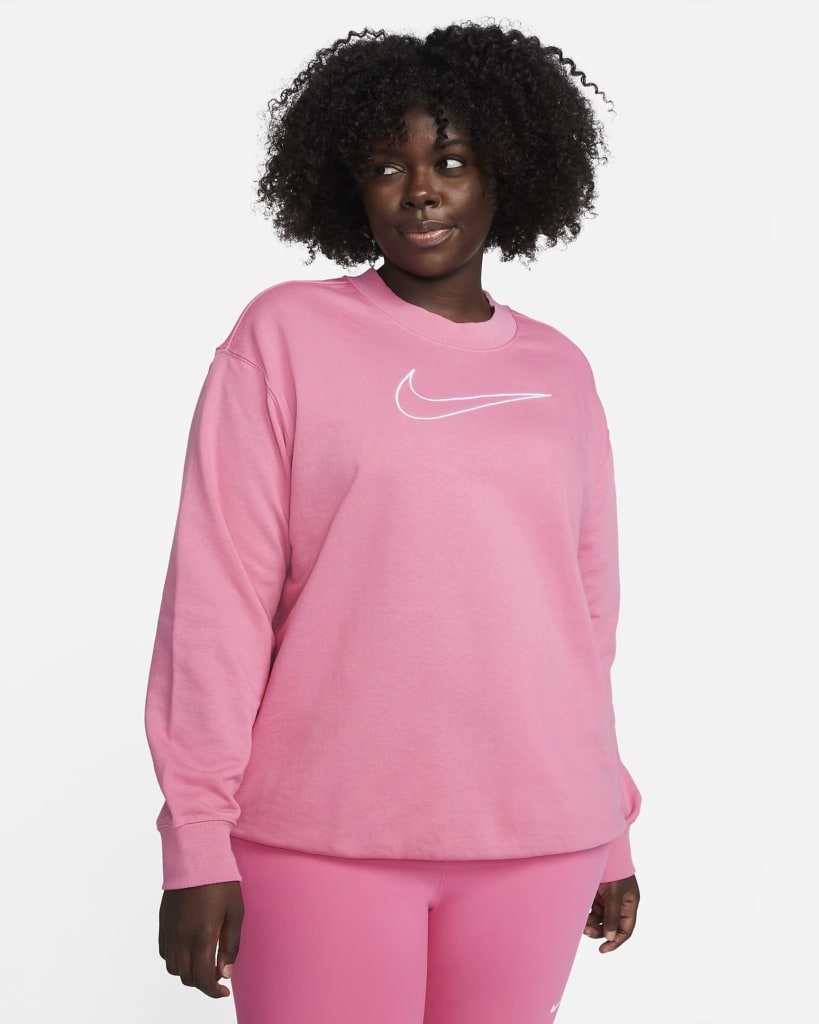 Nike Women's Plus Size Dri-FIT Get Fit Graphic Crewneck Sweatshirt for ...
