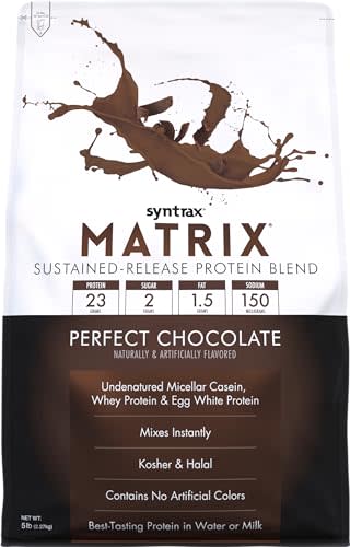 Syntrax Nutrition Matrix Protein Powder, Sustained-Release Protein ...