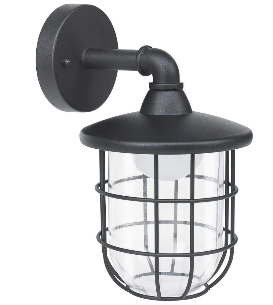 Amazon Basics Outdoor Wall Mount Coach Light w/ Integrated LED Light ...