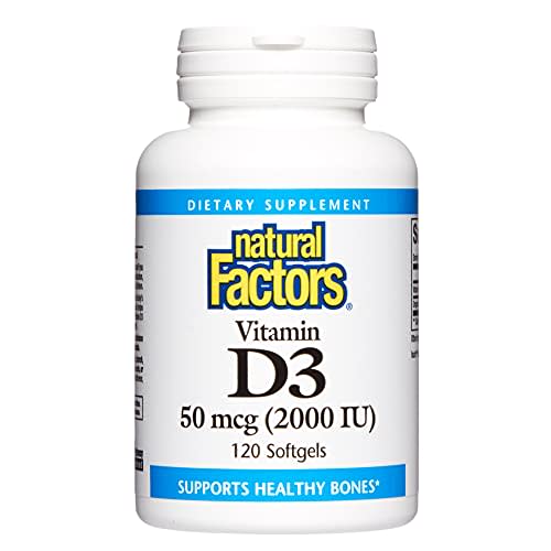 Natural Factors, Vitamin D3 2000 Iu (50 Mcg), Supports Strong Bones 