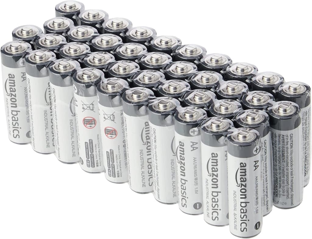 Amazon Basics AA Alkaline Battery 40Pack for 6