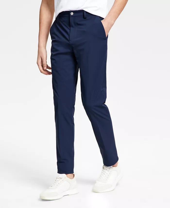 Calvin Klein Men's Slim Fit Tech Solid Performance Dress Pants for $22