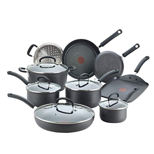 T-Fal Excite 14-Piece Nonstick Cookware Set ,Red