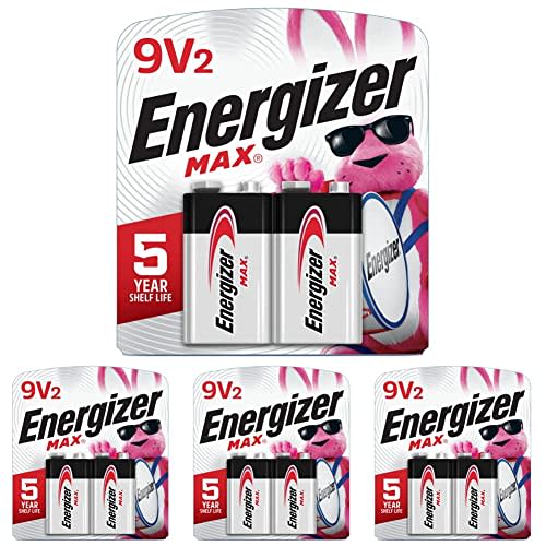 Energizer 9V Batteries, Max Premium 9 Volt Battery Alkaline, 2 Count