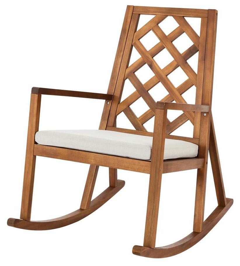 Hampton Bay Willow Glen Farmhouse Wood Outdoor Patio Rocking Chair for ...