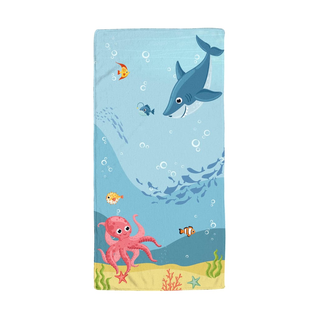 Loft OEKO-TEX 100% Cotton Youth Beach Towel 2-Pack 30x60 Inches Turtle Design