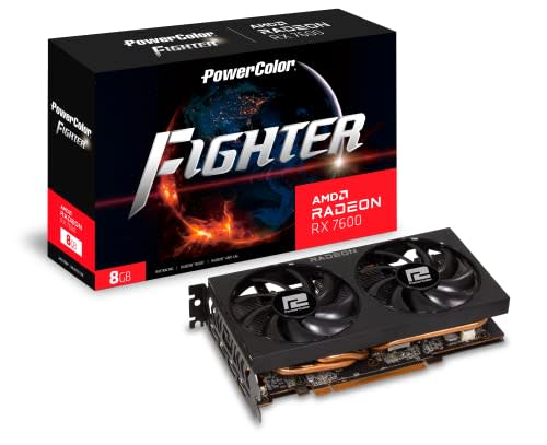 PowerColor Fighter AMD Radeon RX 7600 Gaming Graphics Card for