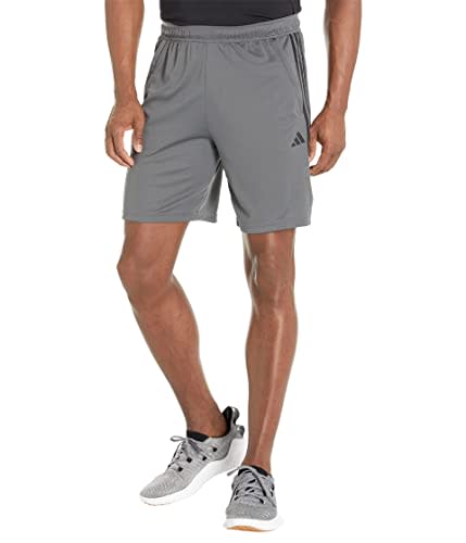 adidas Men's Size Essentials Pique 3-Stripes Training Shorts, Grey ...