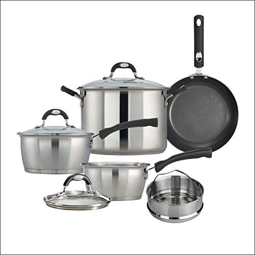Nuwave 12pc Forged Lightweight Cookware Set, G10 Healthy Duralon Ceramic  Ultra Non-Stick Coating, Vented Tempered Glass Lids, Stay-Cool Handles