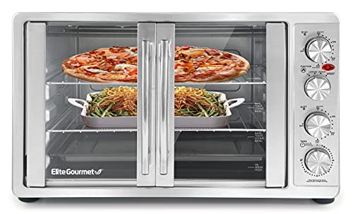 Elite Gourmet Americana by Elite ETO3300M Vintage 50's Diner Retro  Countertop Toaster oven, Bake, Broil, Toast