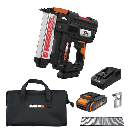 Worx Nitro 20V 18GA Brad Nailer Cordless Fires 80 Nails Per Minute