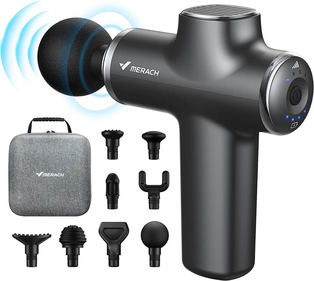 Merach 9d-mini Handheld Ultralight Percussion Massage Gun For $20 W 